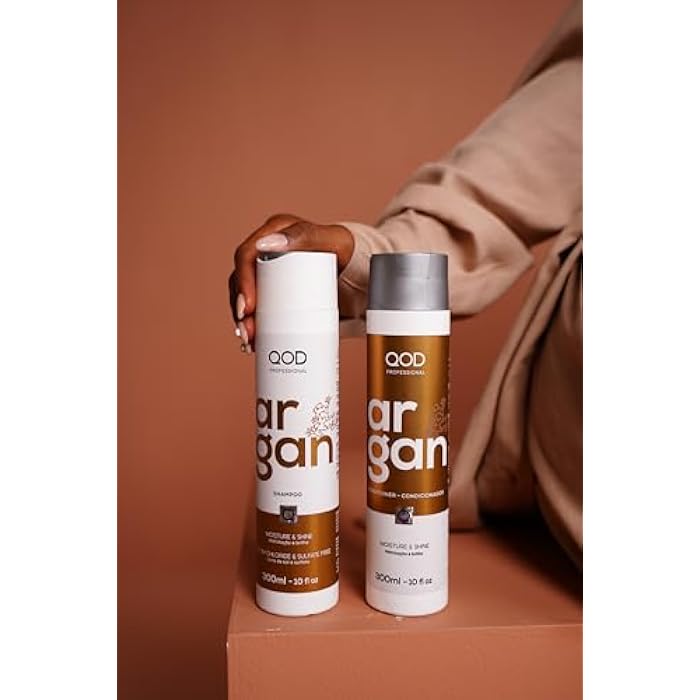QOD PRO Argan Hair Care Set – Shampoo, Conditioner & Argan Oil Serum, Deep Hydration, Frizz Control & Shine for Dry, Damaged Hair, Total 660ml / 22.2 fl.oz - Image 3