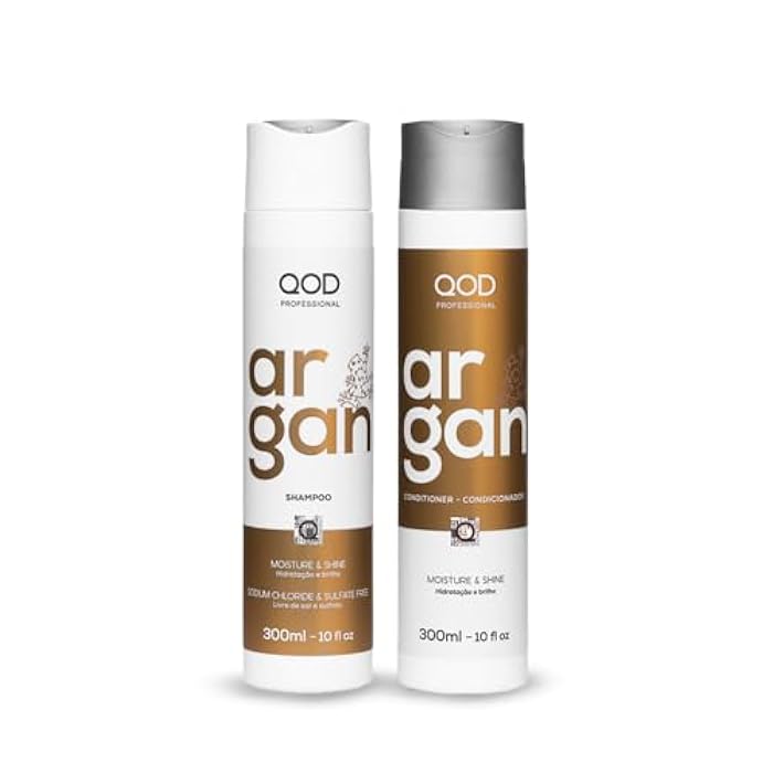 QOD PRO Argan Hair Care Set – Shampoo, Conditioner & Argan Oil Serum, Deep Hydration, Frizz Control & Shine for Dry, Damaged Hair, Total 660ml / 22.2 fl.oz - Image 2