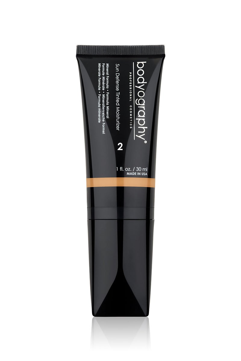 Bodyography Sun Defense Tinted Moisturizer 15 oz Lightweight SPF Tint with Hyaluronic Acid Mineral Pigments Hydrating Vegan Sheer Coverage for All Skin Types Medium