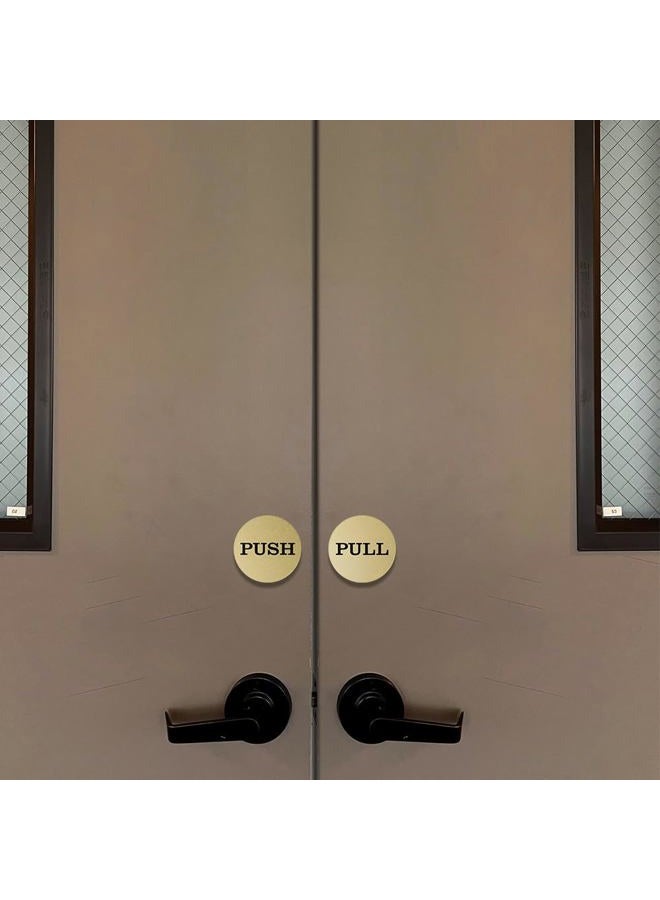 All Quality 2" Round Push Pull Door Signs - 2 Sets - Image 5