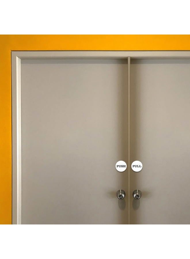 All Quality 2" Round Push Pull Door Signs - 2 Sets - Image 2