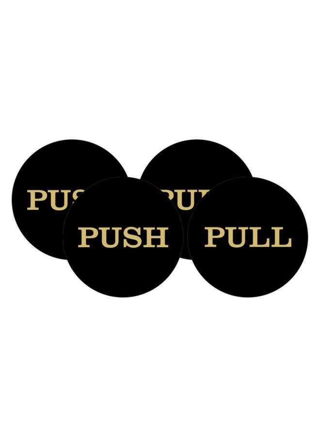 All Quality 2" Round Push Pull Door Signs - 2 Sets - Image 1