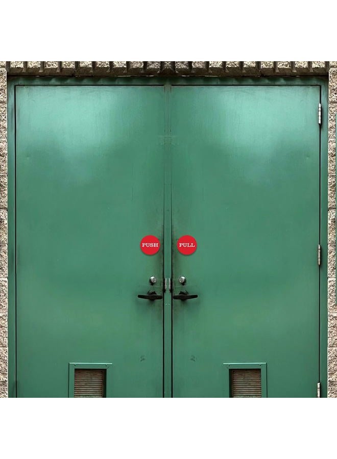 All Quality 2" Round Push Pull Door Signs - 2 Sets - Image 3