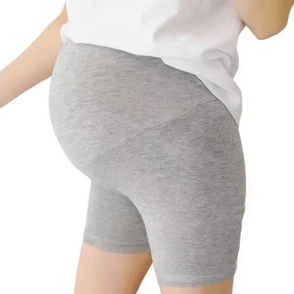 Pure Cotton Pregnant Women dress Spring and Summer Fashion Square Collar Slim Medium Length Skirt Design Sense Loose Going Out A- line Skirt 301# gray adjustable belly pants