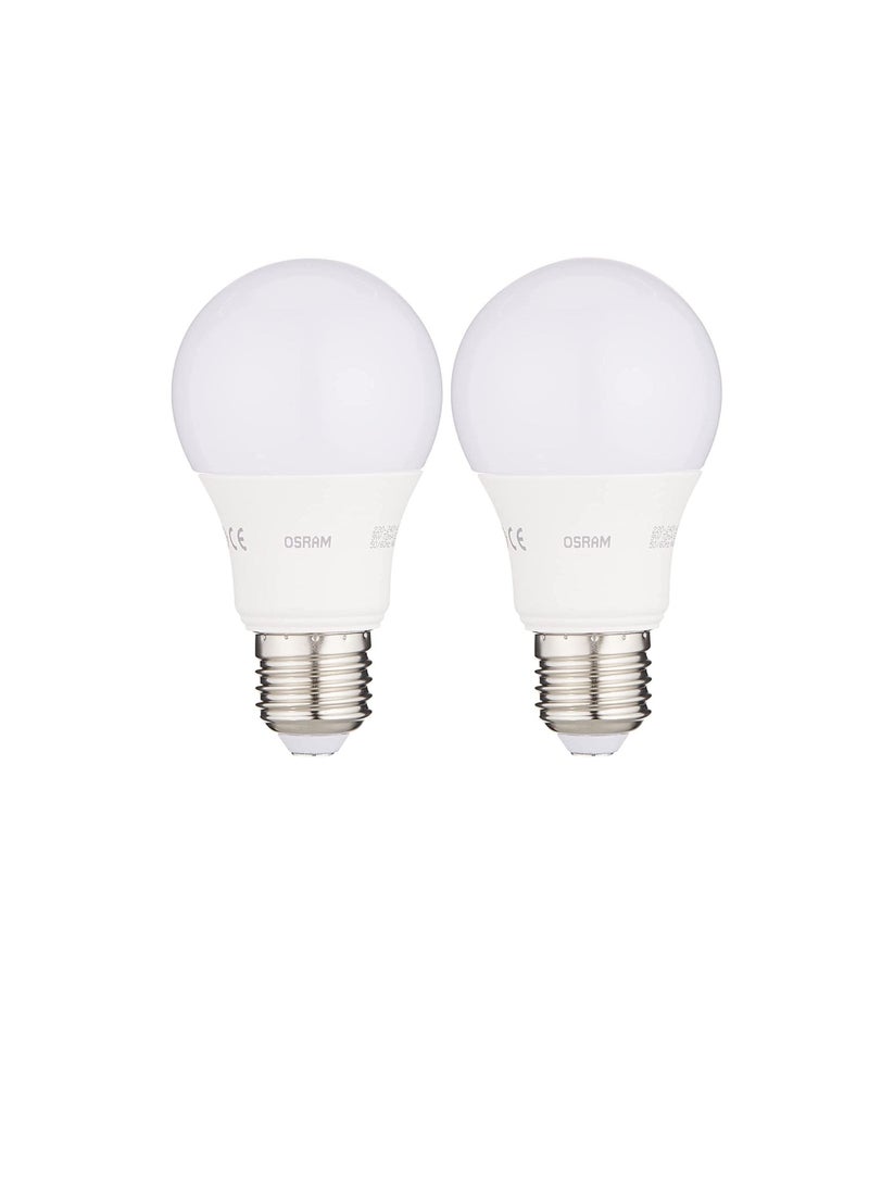 Osram Osram LED Value Classics A (9w) Frosted LED lamp, Warm White - Pack of 2, OS-LED-9W-WW-FS-2PCS,  - Image 1