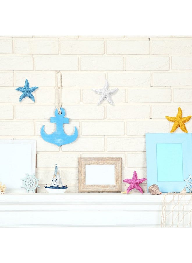 Frienda Frienda 4 Pieces Resin Starfish Aquarium Decoration Multi-Colored Aquarium Artificial Starfish Ornament for Fish Tank Home Wedding Table Decor DIY Crafts, 2.95 Inch  - Image 5