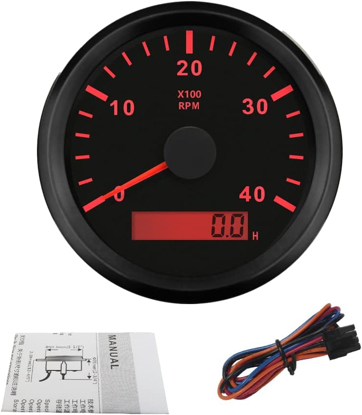 ELING Waterproof Tachometer with Hour Meter - Image 1