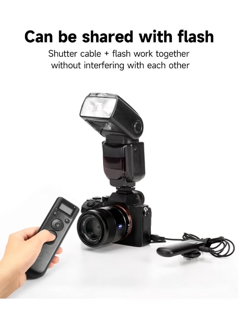 SYOSI Digital Timer Remote Shutter, Long Range Release Trigger Intervalometer For Camera With LCD Display, Lightweight Camera Wireless Shutter, (Wired RST 55000C2, Compatible With Canon Camera)  - Image 4
