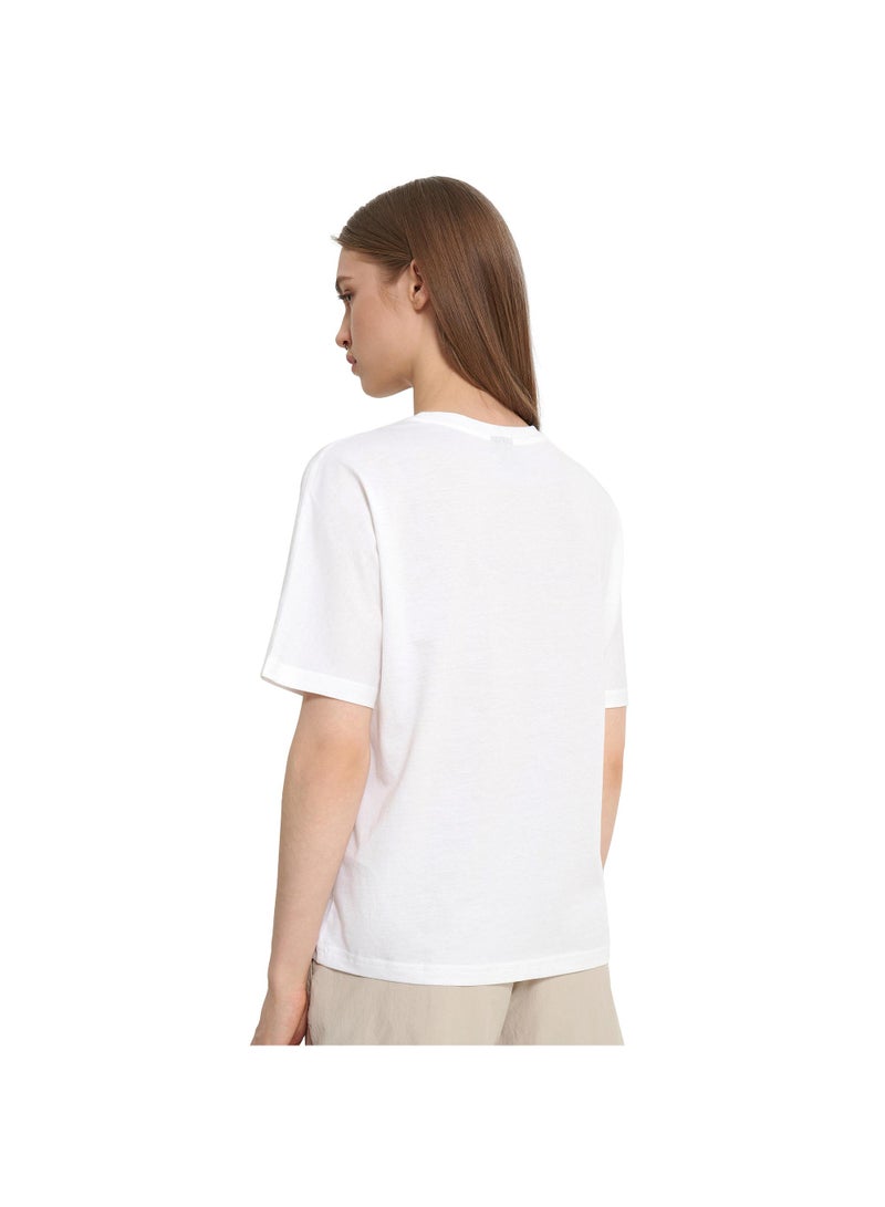 Termit تي شيرت نسائي أبيض EU 50-52، تيرميت، قماش قطن ناعم، تصميم فضفاض، مريح وأنيق للأنشطة الخارجية ومتعة الصيف - Image 3