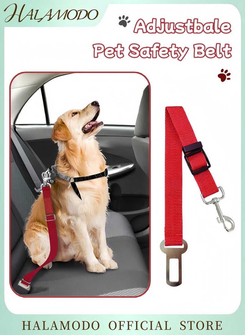 هالامودو حزام أمان للحيوانات الأليفة حزام أمان قابل للتعديل للسيارات أداة تقييد أمان السفر للكلاب والقطط حزام أمان للسيارة للحيوانات الأليفة الصغيرة والكبيرة - Image 1