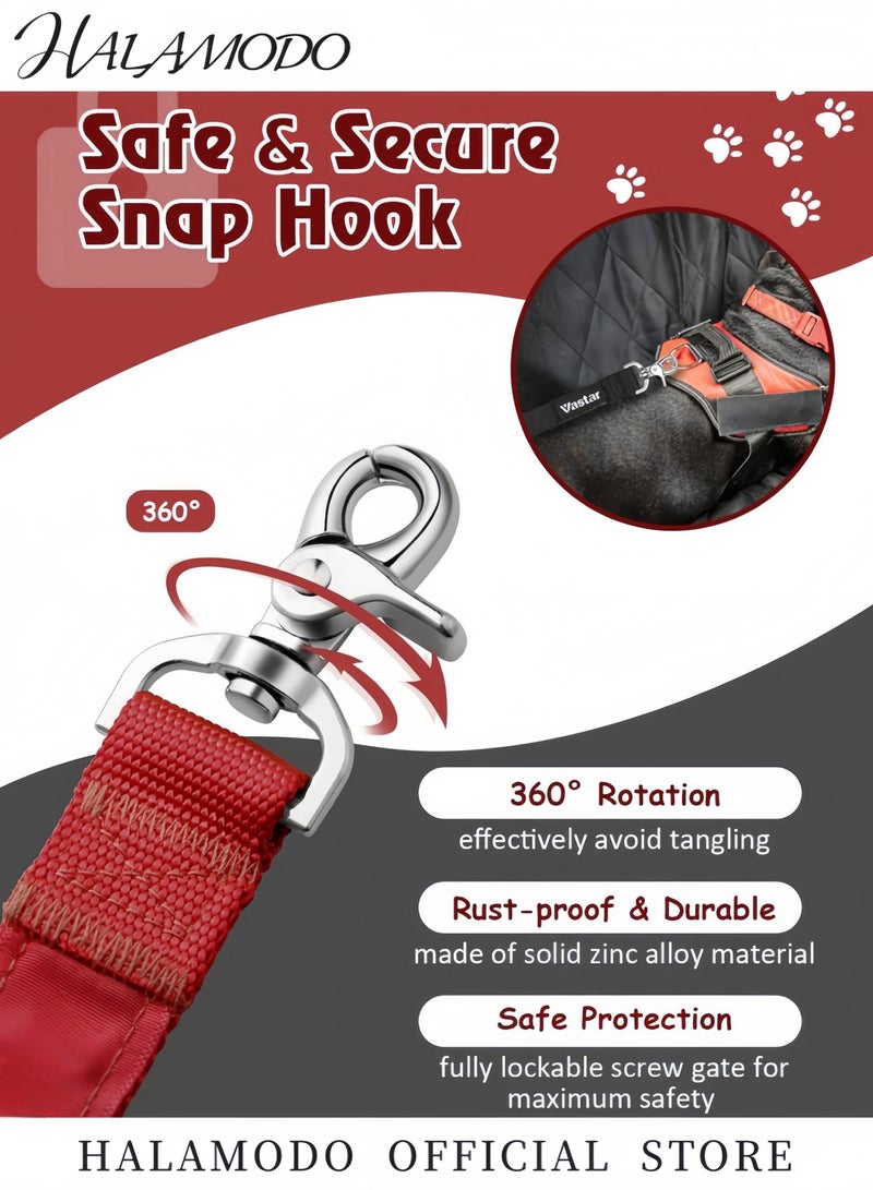 هالامودو حزام أمان للحيوانات الأليفة حزام أمان قابل للتعديل للسيارات أداة تقييد أمان السفر للكلاب والقطط حزام أمان للسيارة للحيوانات الأليفة الصغيرة والكبيرة - Image 2
