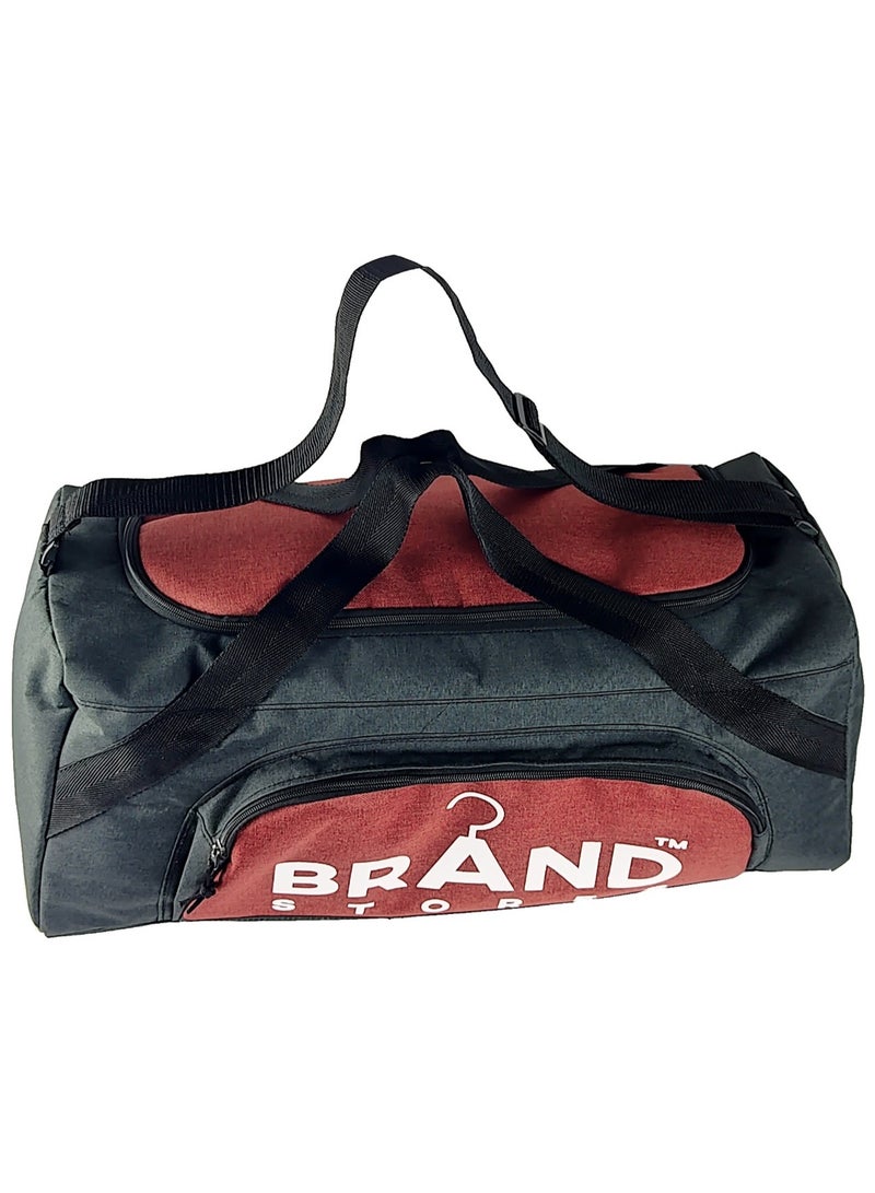 Brand Stores Travel Duffel Bag - Large Size 65 Cm-Burgundy& Black  - Image 3