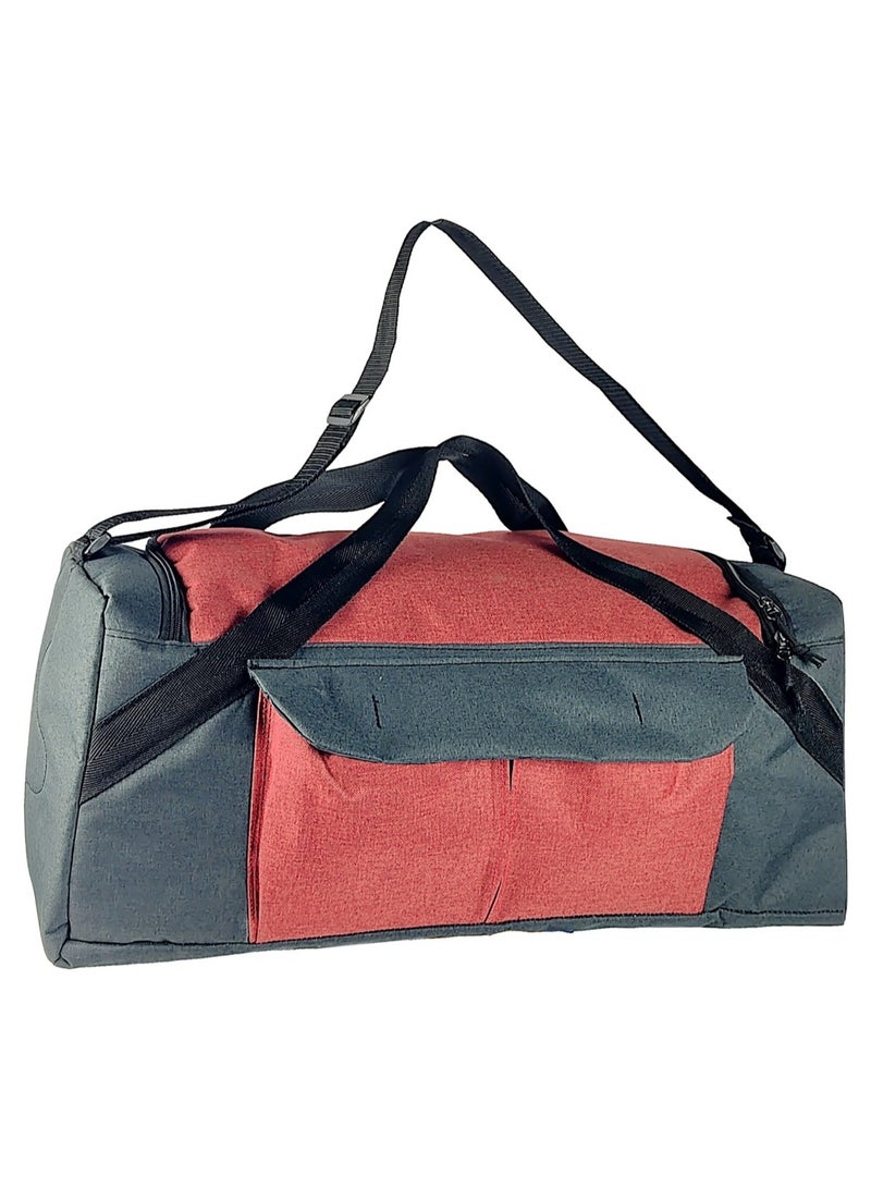 Brand Stores Travel Duffel Bag - Large Size 65 Cm-Burgundy& Black  - Image 4