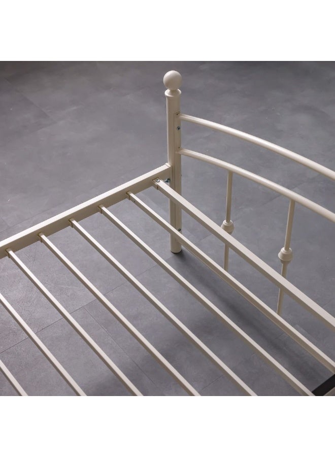 DANUBE HOME سرير ملكي معدني بيللا كيرف 160x200 | تصميم حديث مزدوج أبيض - Image 5