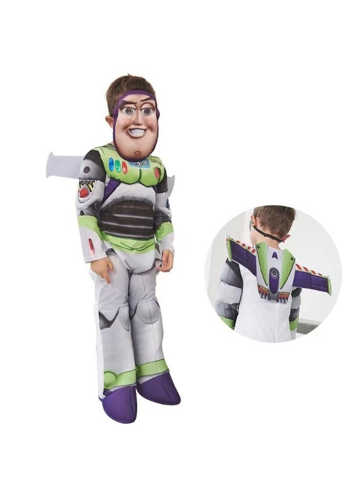 Premium Buzz Lightyear Kids Costume Suit – White - Image 1