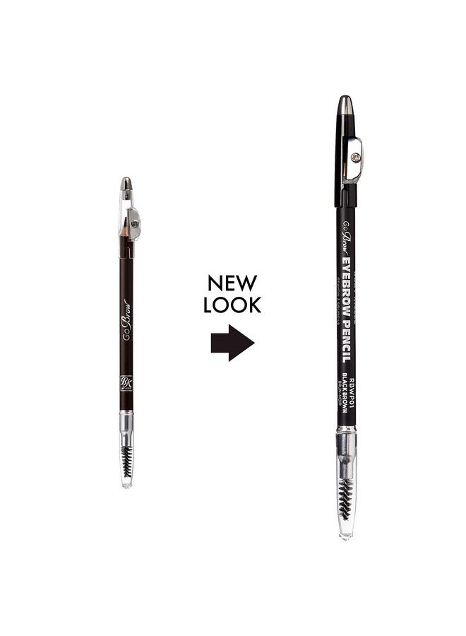Ruby Kisses Gobrow Eyebrow Pencil Sharpenable Longwear Long Lasting Eyebrow Wooden Pencil For Natural Looking Brows 3 Pack (Black Brown) - Image 3