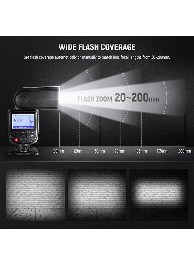 Neewer NEEWER NW700-S TTL Flash Speedlite Compatible with Sony DSLR Cameras, 1/8000s High Speed Sync Speedlight, 1/1-1/256 Output, TCM Function, 230 Full Power Flash, 0.1-2.7s Fast Recycling Flashlight  - Image 5
