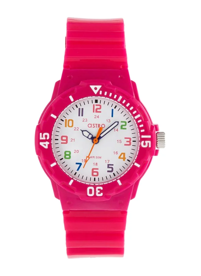 ASTRO Astro Kids Watch, Analog Display and PU Strap - A9820-PPPW, Pink