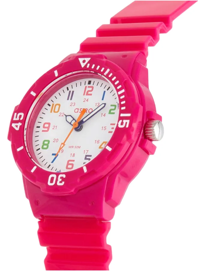 ASTRO Astro Kids Watch, Analog Display and PU Strap - A9820-PPPW, Pink