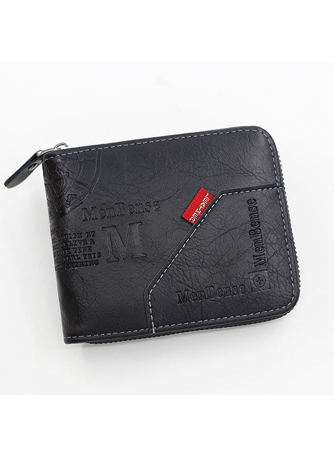 MenBense - Men's Wallet Short Wallet Card Bag Certificate Bag 11.5*10*3cm - Image 1