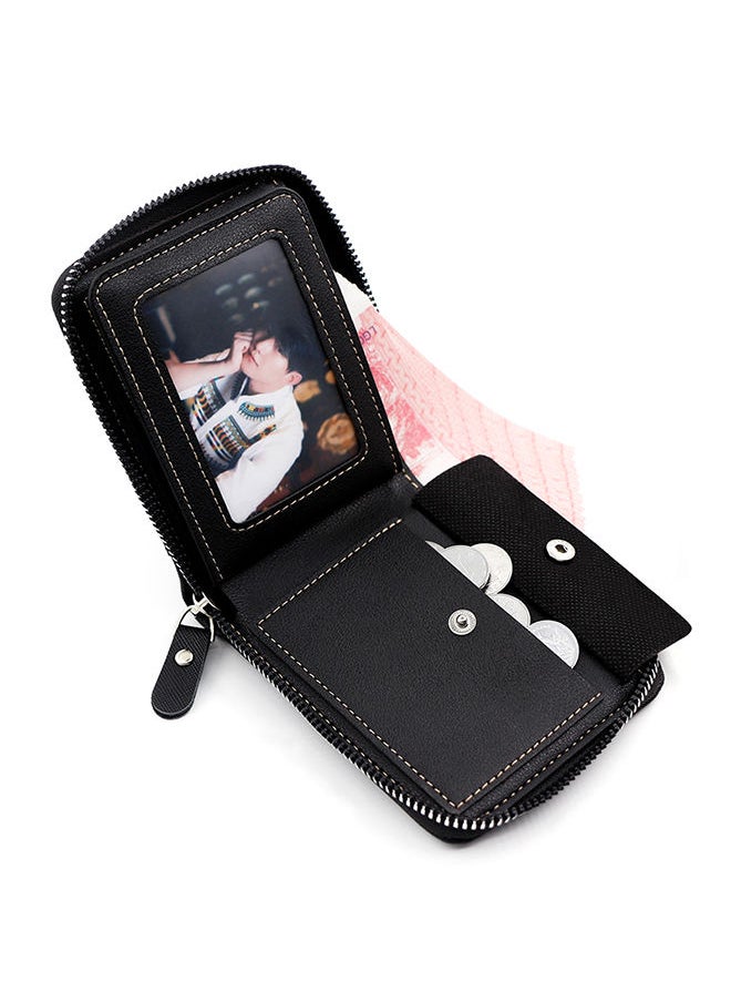 MenBense - Men's Wallet Short Wallet Card Bag Certificate Bag 11.5*10*3cm - Image 1