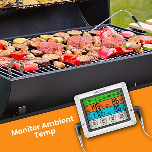 SMARTRO ST54 Dual Probe Digital Meat Thermometer for Cooking Food Kitchen Oven BBQ Grill with Timer Mode and Commercial-Grade Probes - Image 3
