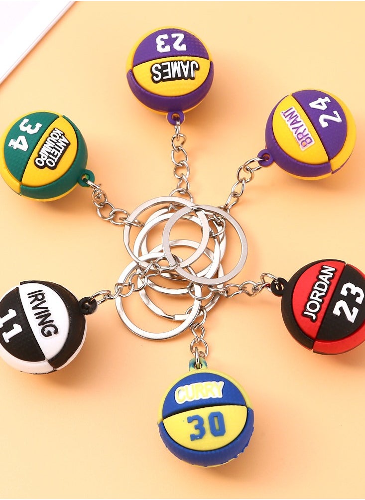 Generic - NBA Star Basketball Keychain Kobe James Jordan Curry Irving Alphabet Brother Fan Pendant gift - Image 1