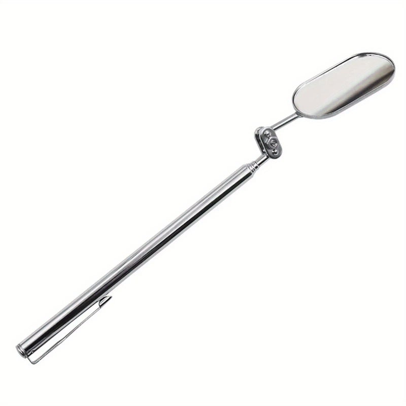 Silvery 360 Degree Rotating Retractable Inspection Mirror Conductive Mechanic Tool Car Maintenance - Image 3