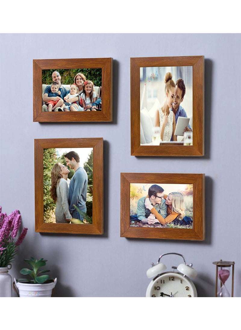 Art Street Art Street - Set of 4 Brown wall photo frame (Mix Size) 5X7,4x6 Inchs  - Image 1