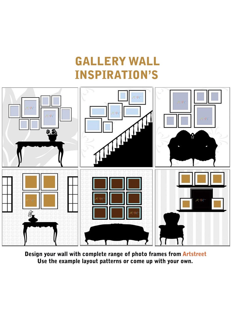 Art Street Art Street - Set of 4 Brown wall photo frame (Mix Size) 5X7,4x6 Inchs  - Image 4