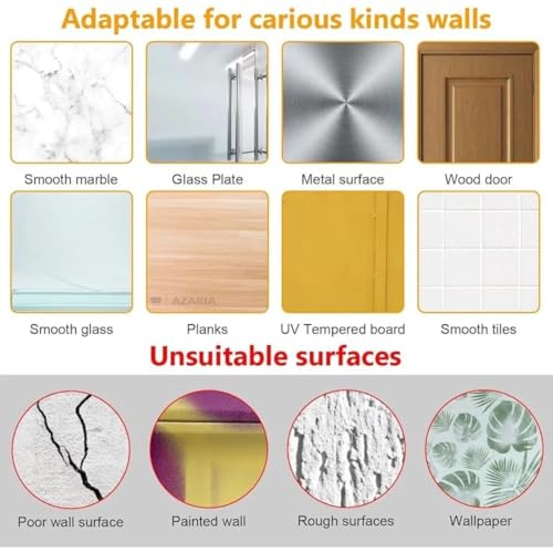 AZARIA Adhesive 20 Pack Heavy Duty Wall Hooks, Hooks for Wall Heavy Items, Wall Hooks for Hanging Strong 5kg, Wall Hanger Hook, Self Adhesive Wall Hooks, Without Drilling Nail Hook - Image 5