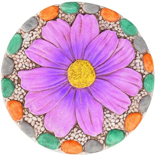 Cynkeyee Outdoor Garden Decor Stepping Stones Outside Garden Yard Decorative Stones Gifts for Women Garden Decor for Outside 10x10x075 Inch Cynkeyee - Image 1