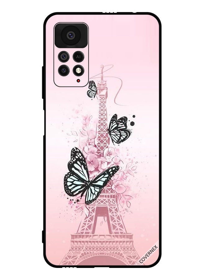 Covernex Protective Case Cover For Xiaomi Redmi Note 11 Pro 5G Butterflies On Eiffel Tower - Image 1