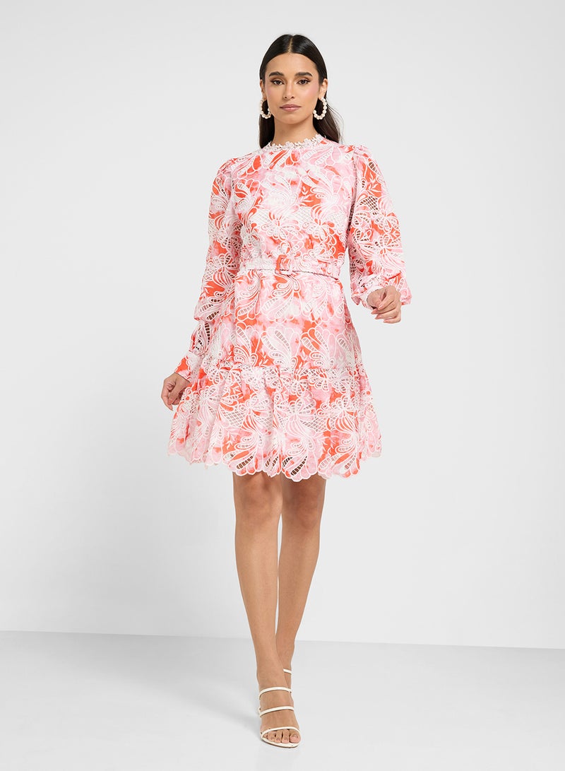 YAS Floral Tiered Dress - Image 4