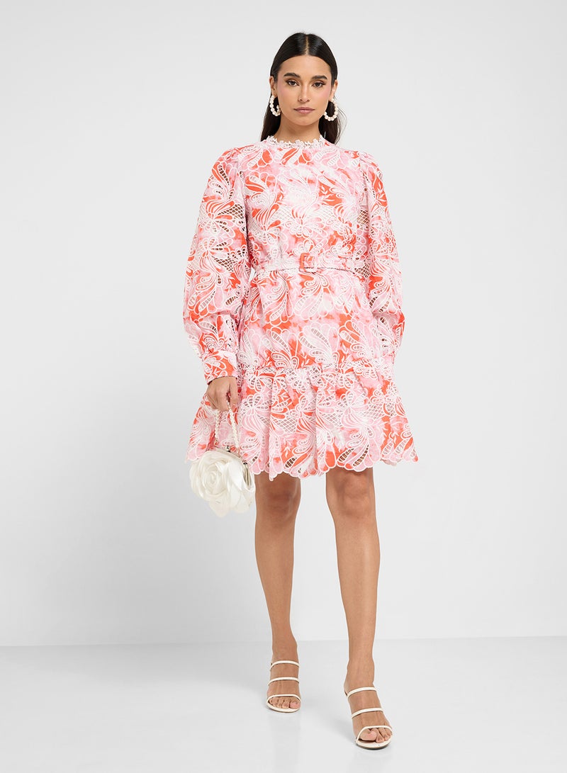 YAS Floral Tiered Dress - Image 1