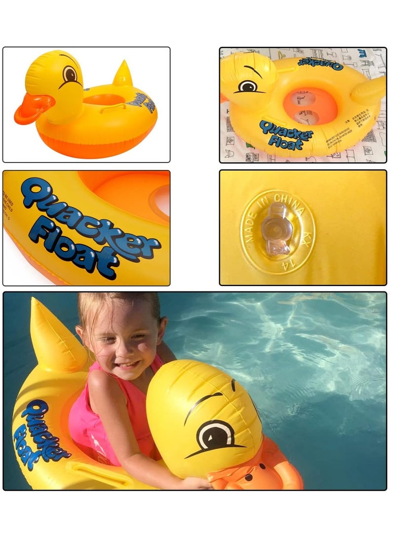 Baby Pool Float, Infant Seat Boat Inflatable Swimming Ring Trainer Waist Pool Float with Double Handle, Childrens' First Swim Floaties Bathtub Toys Pool Accessories for Kids Toddlers - Image 2