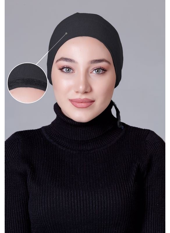Nanak Dark Gray Combed Cotton Non-Slip Bonnet  - Image 1