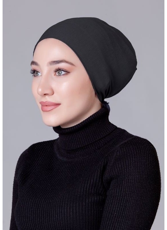 Nanak Dark Gray Combed Cotton Non-Slip Bonnet  - Image 2