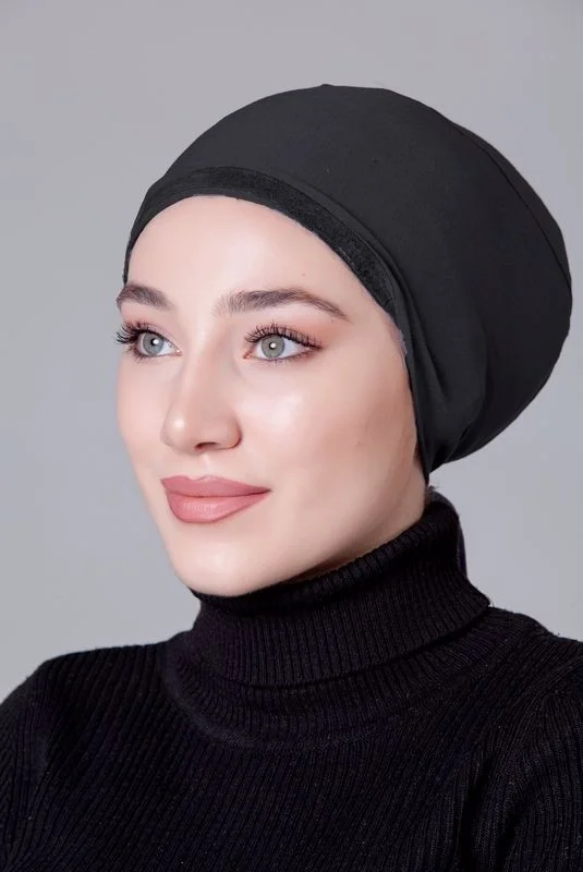 Nanak Dark Gray Combed Cotton Non-Slip Bonnet