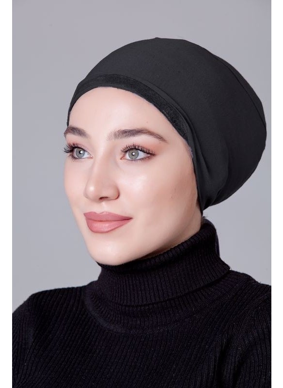 Nanak Dark Gray Combed Cotton Non-Slip Bonnet  - Image 3