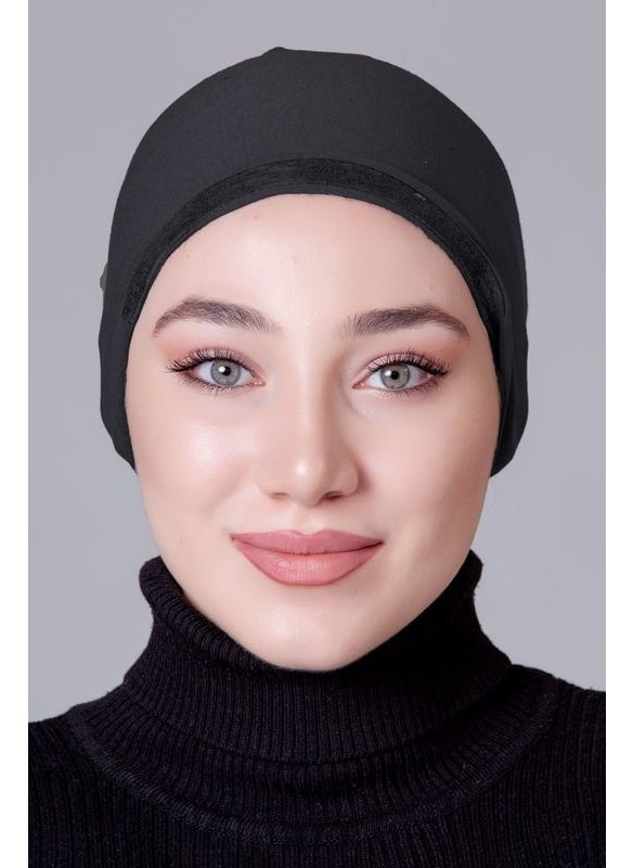 Nanak Dark Gray Combed Cotton Non-Slip Bonnet  - Image 4