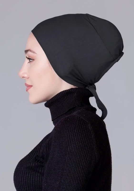 Nanak Dark Gray Combed Cotton Non-Slip Bonnet