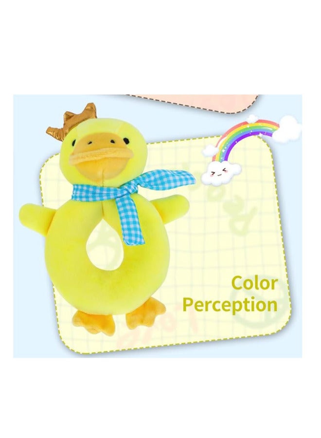 Baby Rattle Plush Soft Hand Stick Animal Baby Toy 3-12 Months Newborn Gift Suit-Color:House 4-piece Set - Image 4