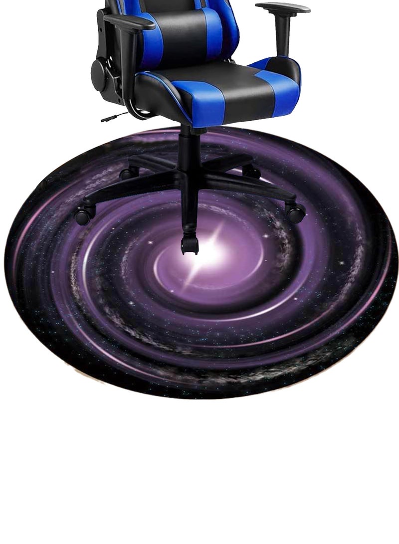 Pretocter Round Game Chair Carpet, Office Chair Mat,Living Room Bedroom Floor Mat 80cm*80cm( Anti-fouling, Anti-slip, Waterproof)