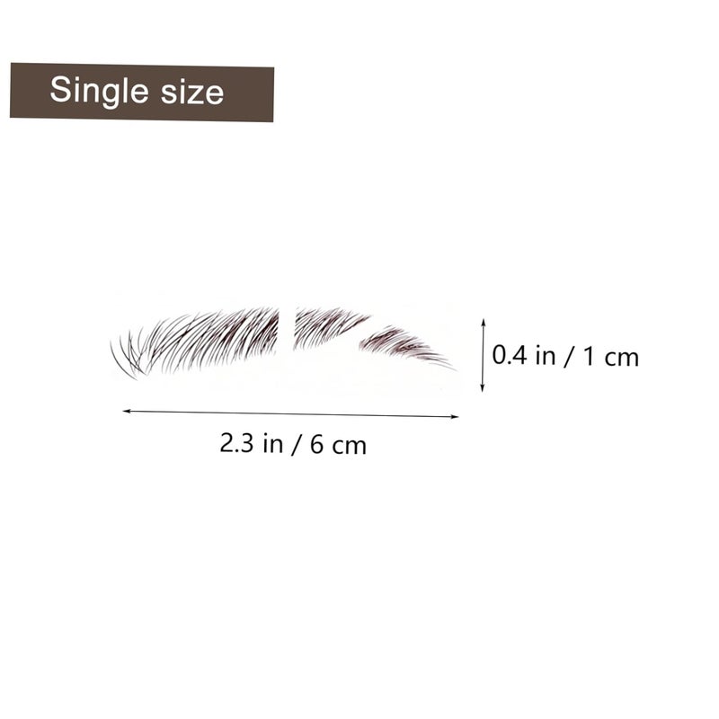 FRCOLOR 6pcs Eyebrow Stickers Realistic Hair-like Eyebrow Tattoos for Instant Natural Look Easy to Apply Design for Daily Makeup and Special Occasions - Image 4