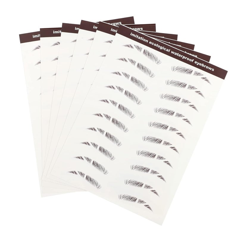 FRCOLOR 6pcs Eyebrow Stickers Realistic Hair-like Eyebrow Tattoos for Instant Natural Look Easy to Apply Design for Daily Makeup and Special Occasions - Image 1