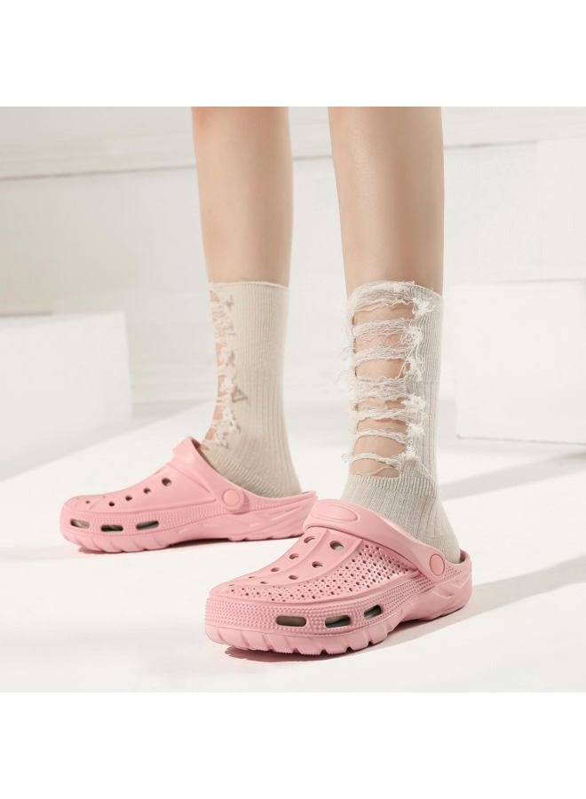 INMINPIN Women and Men Orthopedic Clogs Arch Support Garden Shoes Sandals Slippers with Plantar Fasciitis Feet Insoles, Sweet Pink, 6-7 Women/4.5-5.5 Men - Image 2