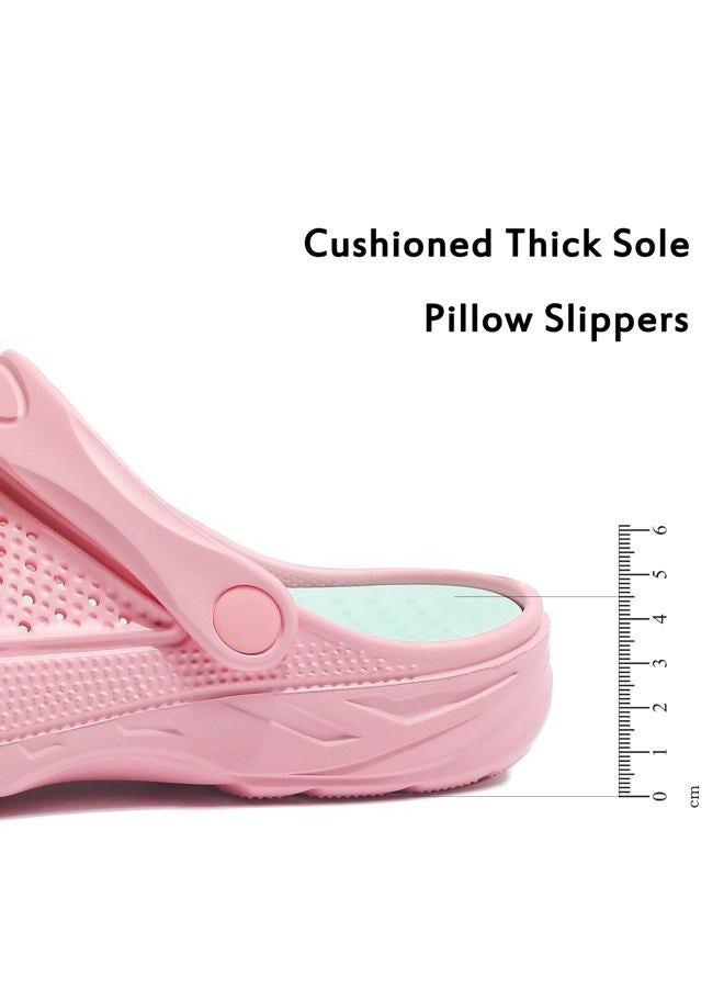 INMINPIN Women and Men Orthopedic Clogs Arch Support Garden Shoes Sandals Slippers with Plantar Fasciitis Feet Insoles, Sweet Pink, 6-7 Women/4.5-5.5 Men - Image 4