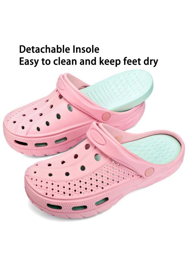 INMINPIN Women and Men Orthopedic Clogs Arch Support Garden Shoes Sandals Slippers with Plantar Fasciitis Feet Insoles, Sweet Pink, 6-7 Women/4.5-5.5 Men - Image 5