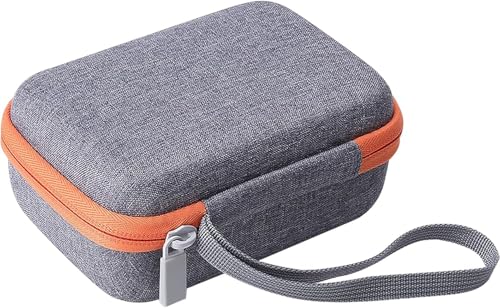 co2CREA Hard Case Compatible with Yoto Mini Kids Audio Music Player Children Speaker Plays Audiobook Cards Radio and Card Case Hold up to Yoto 36 Cards, Grey Case With Orange Zipper, for Yoto Mini, - Image 2